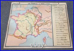 Carte scolaire Hatier type Vidal La France de 1610 à 1789