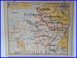 Carte scolaire Vidal Lablache FRANCE CANAUX N 6