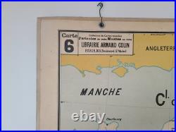 Carte scolaire Vidal Lablache FRANCE CANAUX N 6
