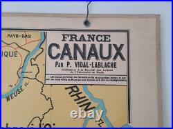 Carte scolaire Vidal Lablache FRANCE CANAUX N 6