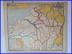 Carte scolaire Vidal Lablache FRANCE CANAUX N 6