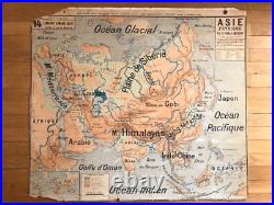 Carte scolaire Vidal Lablache n°14 Asie physique Mézières avant 1910