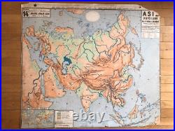 Carte scolaire Vidal Lablache n°14 Asie physique Mézières avant 1910