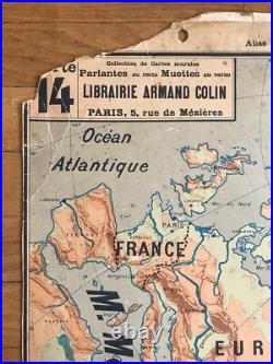 Carte scolaire Vidal Lablache n°14 Asie physique Mézières avant 1910