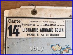 Carte scolaire Vidal Lablache n°14 Asie physique Mézières avant 1910