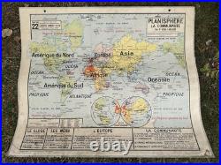 Carte scolaire Vidal Lablache n°22 Planisphère La Communauté