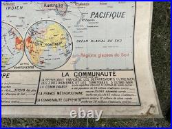 Carte scolaire Vidal Lablache n°22 Planisphère La Communauté