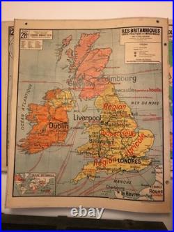 Carte scolaire Vidal Lablache n°28 Îles Britanniques