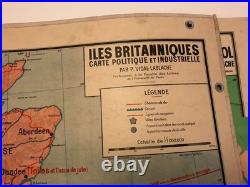 Carte scolaire Vidal Lablache n°28 Îles Britanniques