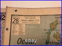 Carte scolaire Vidal Lablache n°28 Îles Britanniques