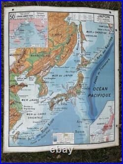 Carte scolaire Vidal Lablache n°50 Japon Physique et Politique