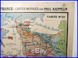 Carte scolaire ancienne Bretagne et Vendée Kaeppelin Hatier type Vidal Lablache