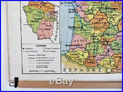 Carte scolaire ancienne France Départements / Cours d'Eau Vidal Lablache