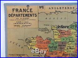 Carte scolaire ancienne France Départements Delagrave Gibert type Vidal Lablache