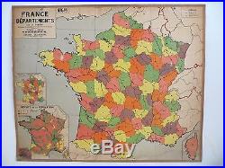 Carte scolaire ancienne France Départements Delagrave Gibert type Vidal Lablache