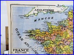 Carte scolaire ancienne France Départements Girard et Barrère no Vidal Lablache