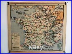 Carte scolaire ancienne Vidal Lablache 10 France Militaire Frontière Nord-Est