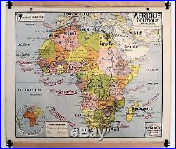 Carte scolaire ancienne Vidal Lablache 17 Afrique Politique