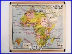 Carte scolaire ancienne Vidal Lablache 17 Afrique Politique