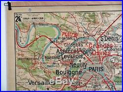 Carte scolaire ancienne Vidal Lablache 24 Paris Capitale et Environs