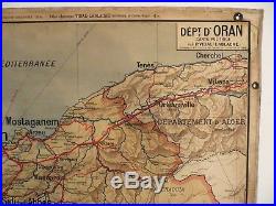 Carte scolaire ancienne Vidal Lablache 41 Département d'Oran Algérie vers 1914