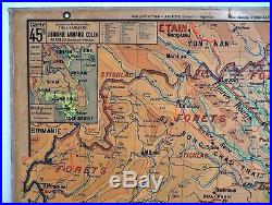 Carte scolaire ancienne Vidal Lablache 45 Delta du Tonkin Indochine du Nord
