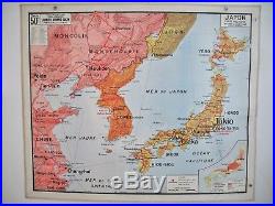 Carte scolaire ancienne Vidal Lablache 50 Japon