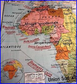Carte scolaire ancienne Vidal Lablache AFRIQUE POLITIQUE / old french school map