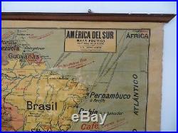 Carte scolaire ancienne Vidal Lablache América Del Sur vers 1914
