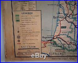 Carte scolaire ancienne Vidal Lablache France Nord-Est Divisions Militaires
