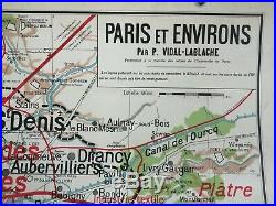 Carte scolaire ancienne Vidal Lablache N°24 PARIS