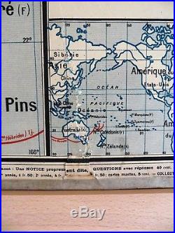 Carte scolaire ancienne Vidal Lablache n°37 Ouest Afrique Antilles Mézières 1905