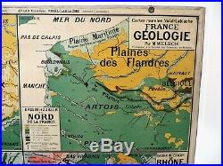 Carte scolaire ancienne Vidal Lablache n°39 France Géologie