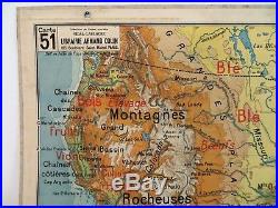 Carte scolaire ancienne Vidal Lablache n°51 Etats-unis Mexique
