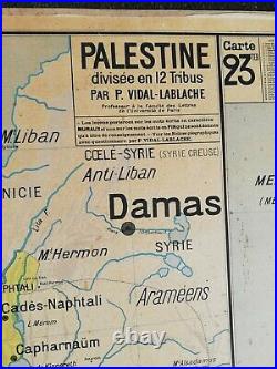 Carte scolaire vidal lablache Palestine /orient/hebreu/Hebrewithold School map