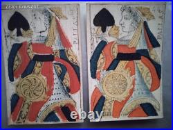 Cartes à jouer XVIII° Portrait de Paris 4 Reines de Pique variantes