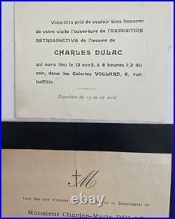 Carton D Invitation Necrologique De Mr Charles Marie Dulac Lundi 2 Janvier 1899