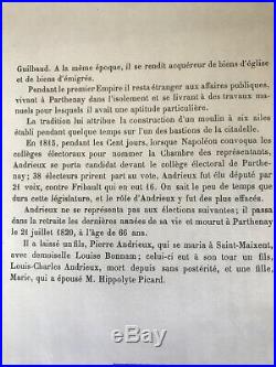 Certificat Jacobin, Société LES AMIS DE LA CONSTITUTION Nantes, Andrieux Parthenay