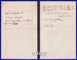 Charles BAUDELAIRE Lettre autographe signée Flaubert 1857 Fleurs du mal