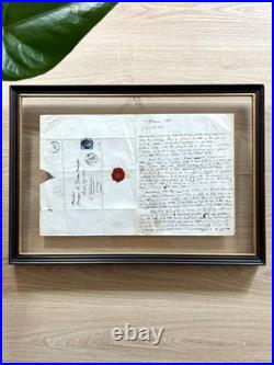 Charles BAUDELAIRE Lettre autographe signée Poulet Malassis cachet 1858