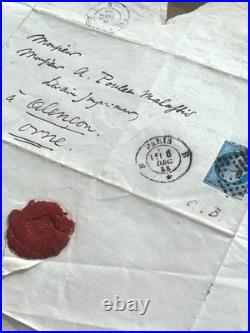 Charles BAUDELAIRE Lettre autographe signée Poulet Malassis cachet 1858