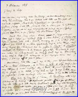 Charles BAUDELAIRE Lettre autographe signée Poulet Malassis cachet 1858