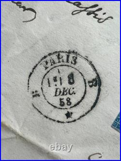 Charles BAUDELAIRE Lettre autographe signée Poulet Malassis cachet 1858