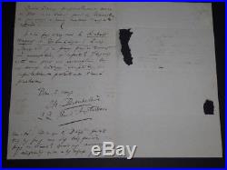 Charles Baudelaire Importante Lettre Autographe Signee De 2 Pages In-8 Dec 1862