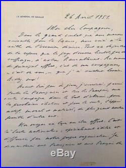 Charles DE GAULLE lettre autographe signée 1951- Autograph signed letter