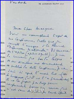 Charles de Beaupoil Comte de Saint Aulaire Rare Autographe Ambassadeur Chambray