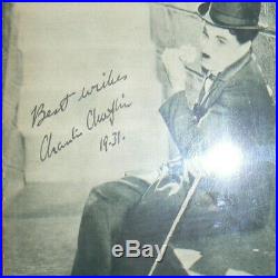 Charlie CHAPLIN UNIQUE Autographe Signé / Mars 1931 CINE MIROIR
