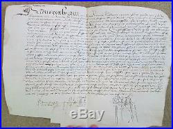 Charte Parchemin 1526 Foy Et Hommage Chevallier Ecuyer De Juvigny (normandie)