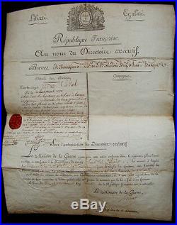 Chasseurs Basques Brevet De Chirurgien & Congé Directoire 1798