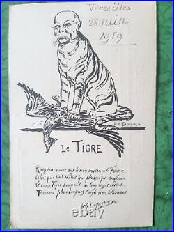 Château Versailles Carte d'Invitation Séance Signature Traité de Paix 28/06/1919